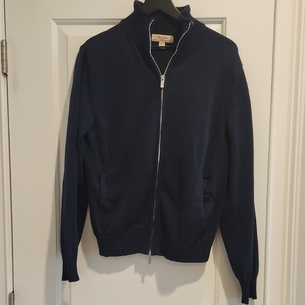 Facconable Full Zip High Neck Cardigan, Medium